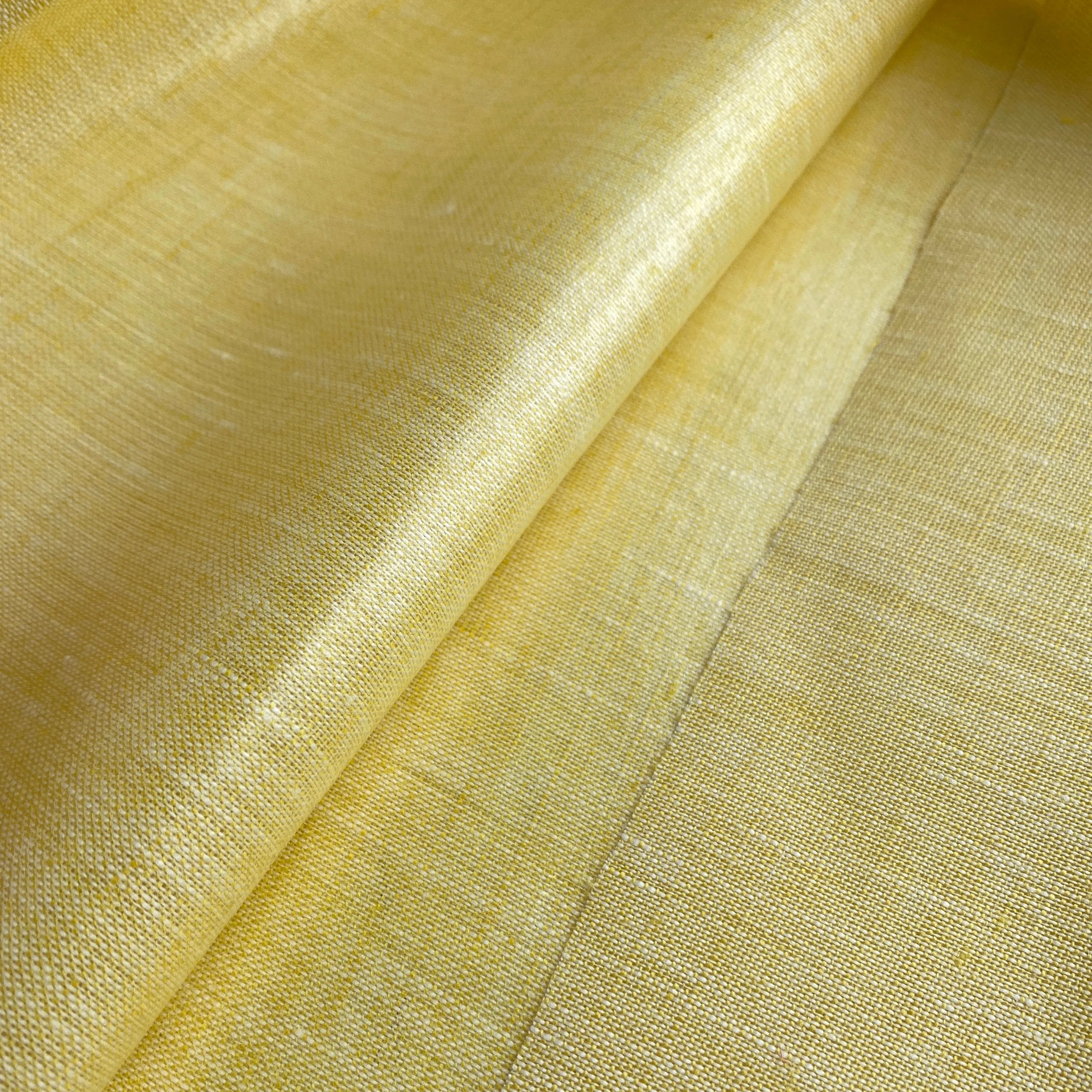 Laminated Linen in Spring Yellow
