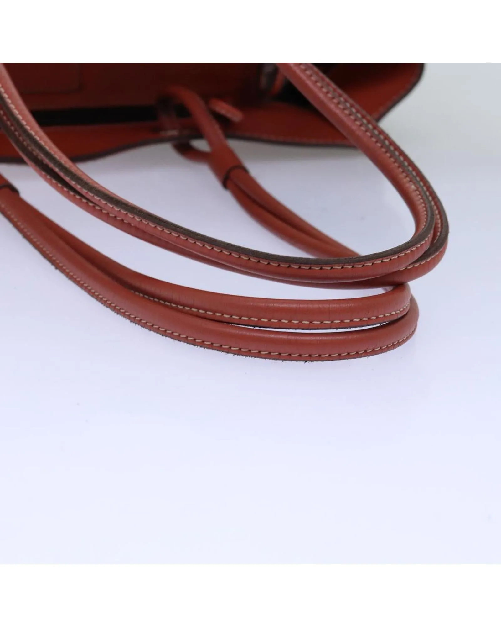 Leather Anagram Tote Bag in Orange by LOEWE