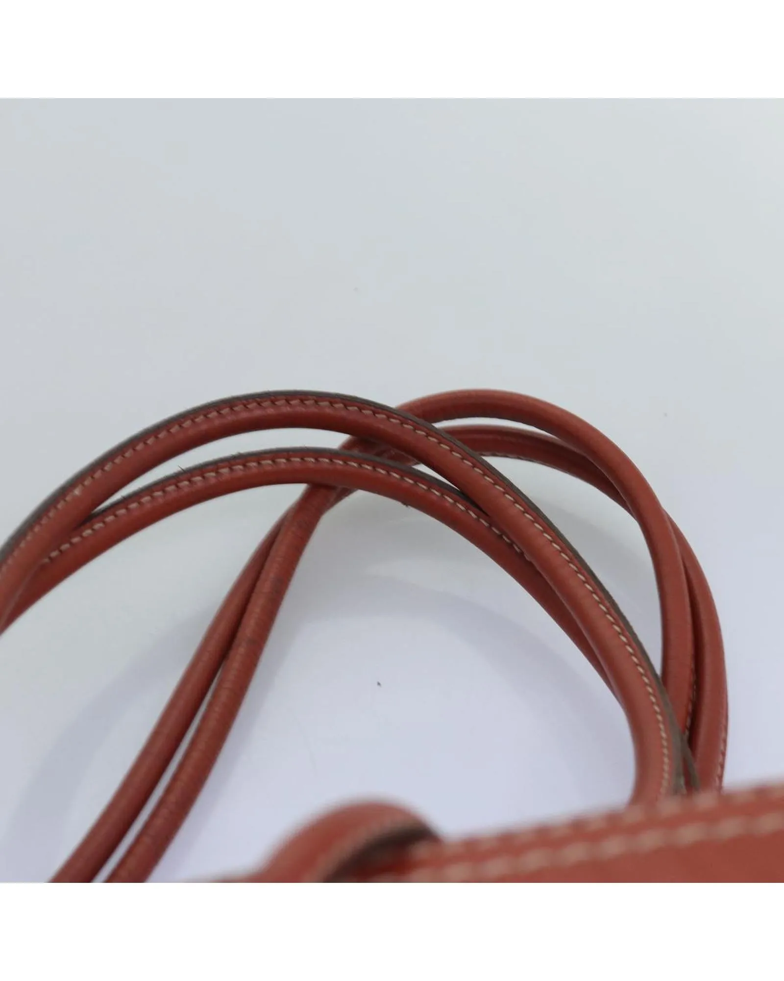 Leather Anagram Tote Bag in Orange by LOEWE