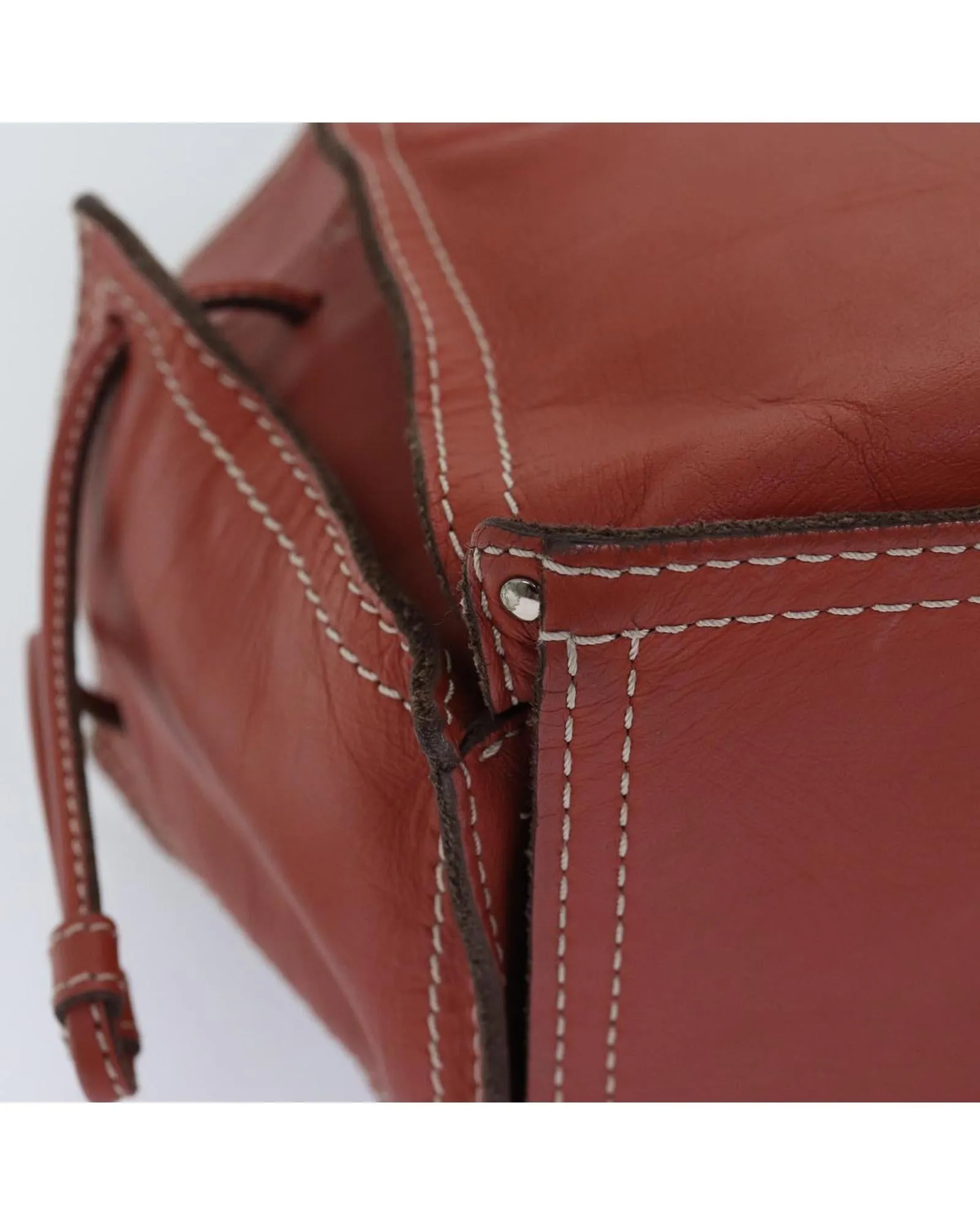 Leather Anagram Tote Bag in Orange by LOEWE