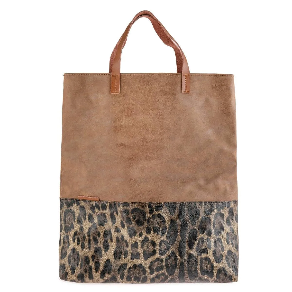 Leopard & Black Tote Handbag