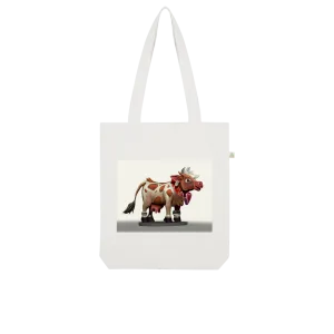 Light Brown Cow Organic Tote Bag