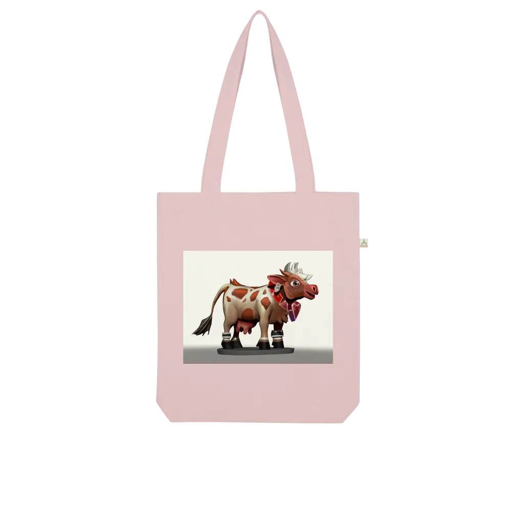Light Brown Cow Organic Tote Bag