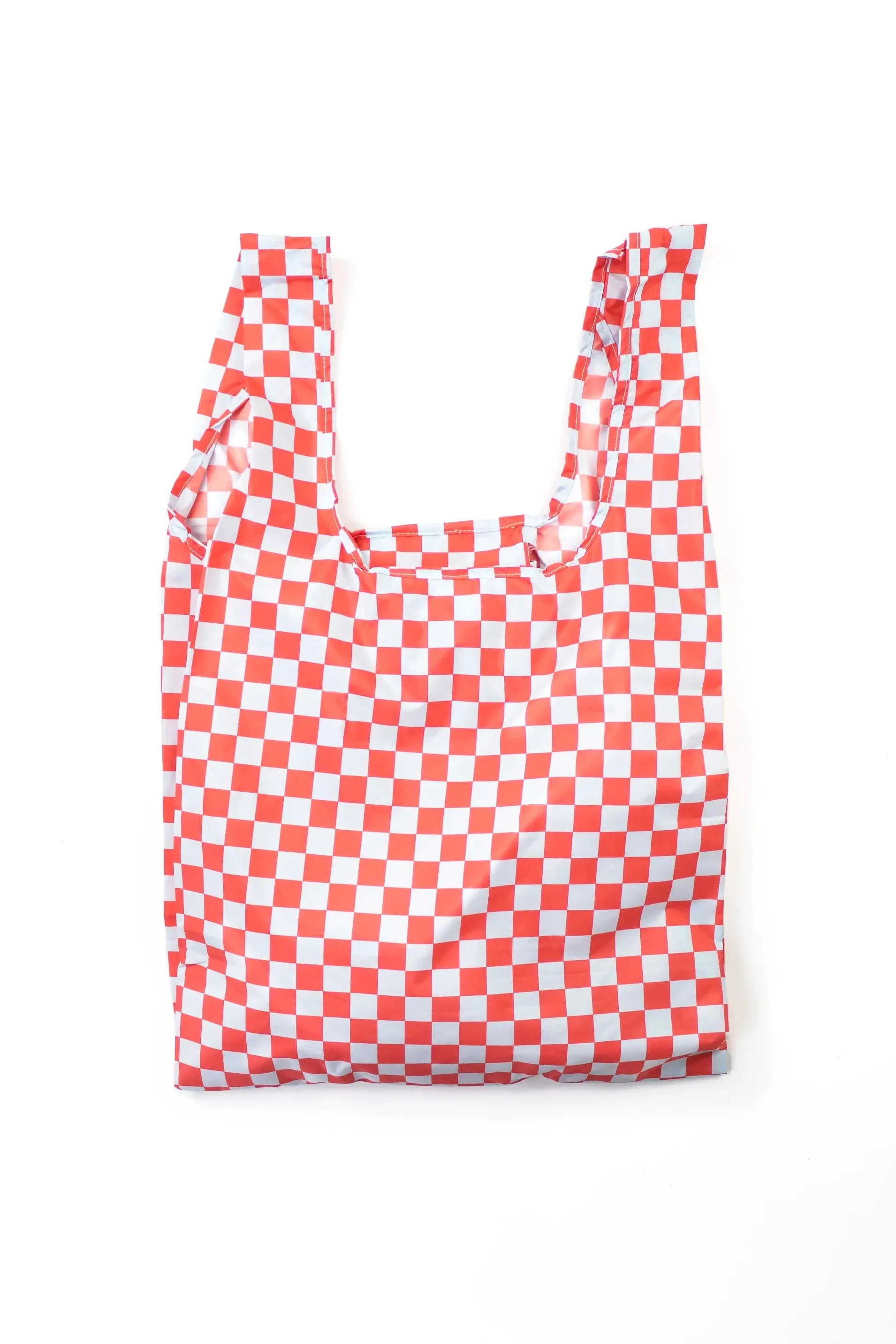 Medium Reusable Bag - Checkerboard Red & Blue
