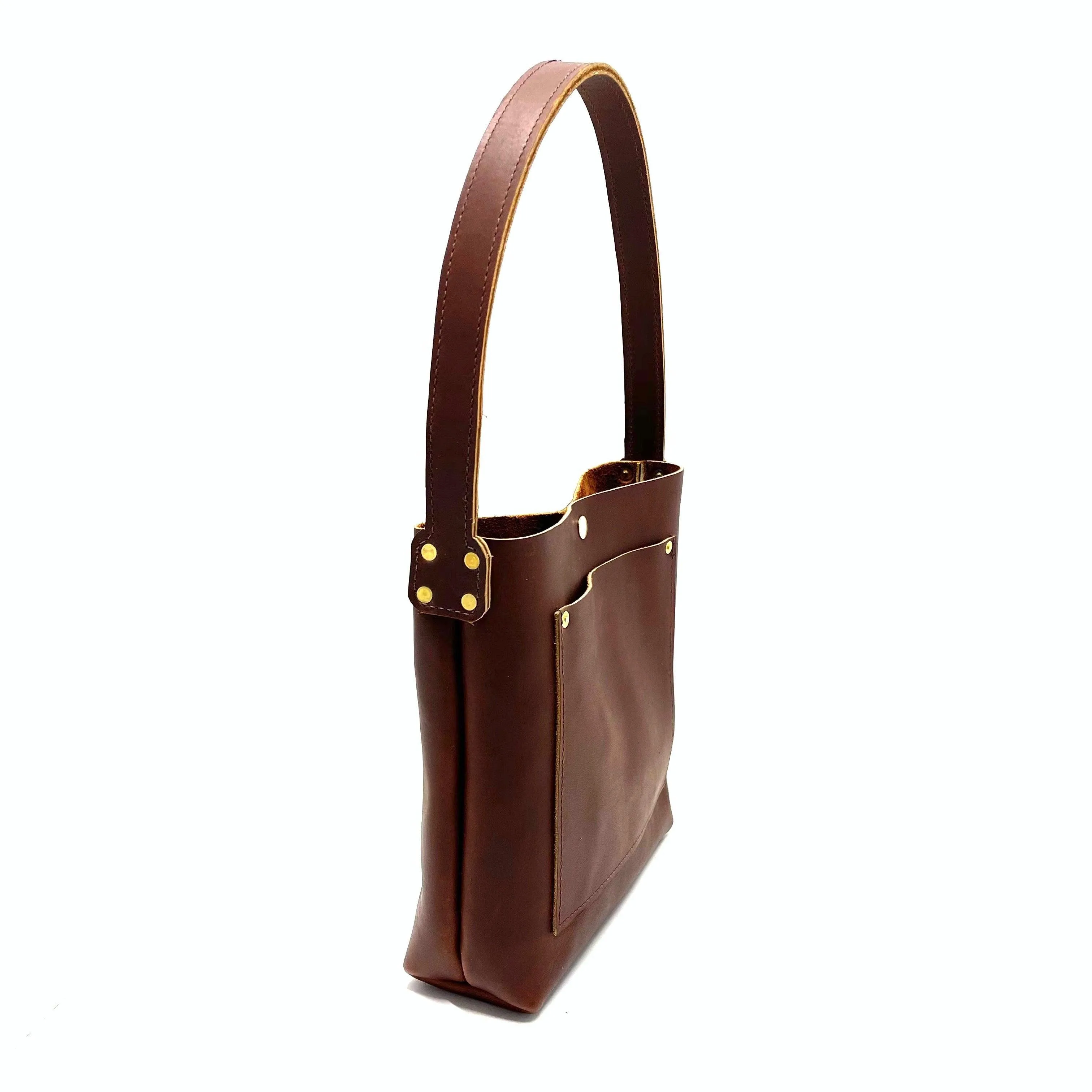 Mini Hobo Tote in Walnut