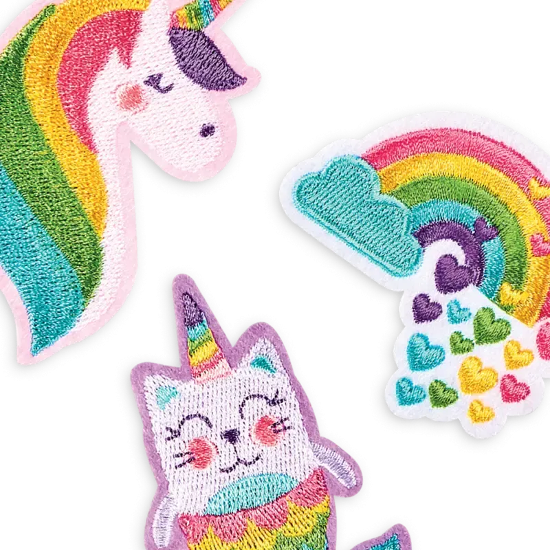 patch 'em unicorn pals iron on patches - set of 3