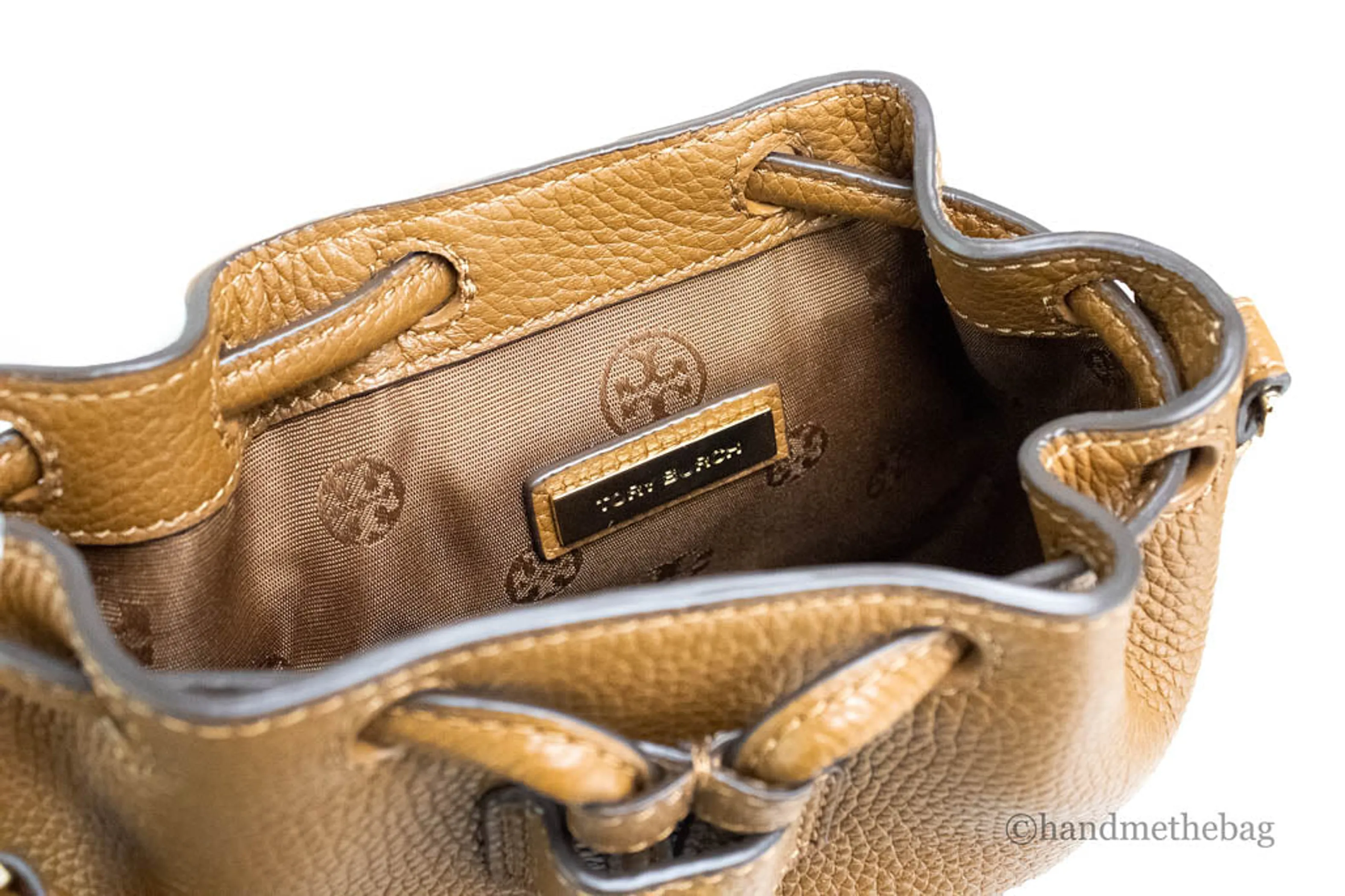 Tory Burch Thea Mini Moose Leather Bucket Backpack