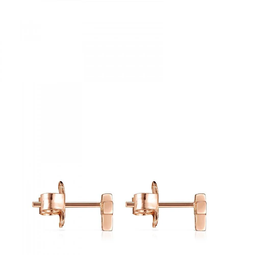 Tous Rose Gold Vermeil Motif cross Earrings with Spinels 914933600